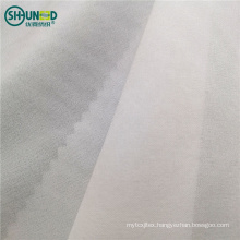 Eco-friendly Polyester Light Weight Interlining Plain Weave Fusible Woven Roll Lining Interfacing for Garment Chiffon